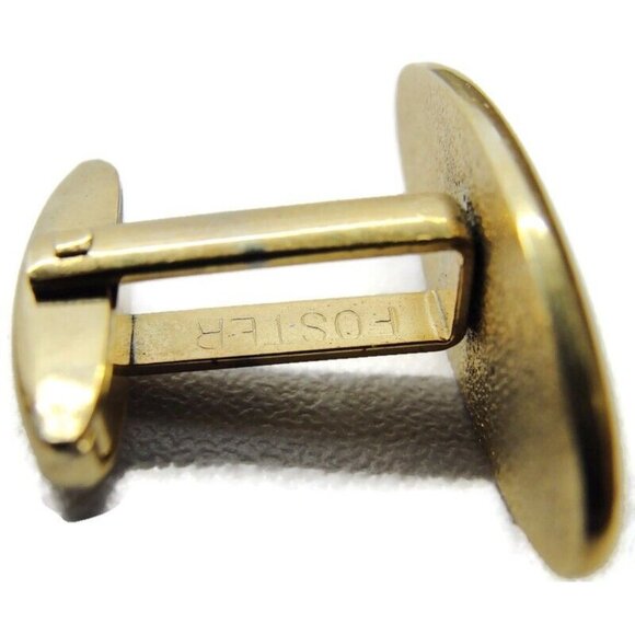 Foster Oval Wave Smooth & Rough Design Cufflinks Tux Shirt Dress Suit Vintage - Picture 3 of 10